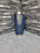 Load image into Gallery viewer, Distressed American flag 30oz Custom Tumbler