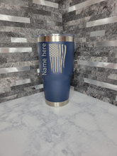 Load image into Gallery viewer, Distressed American flag 30oz Custom Tumbler