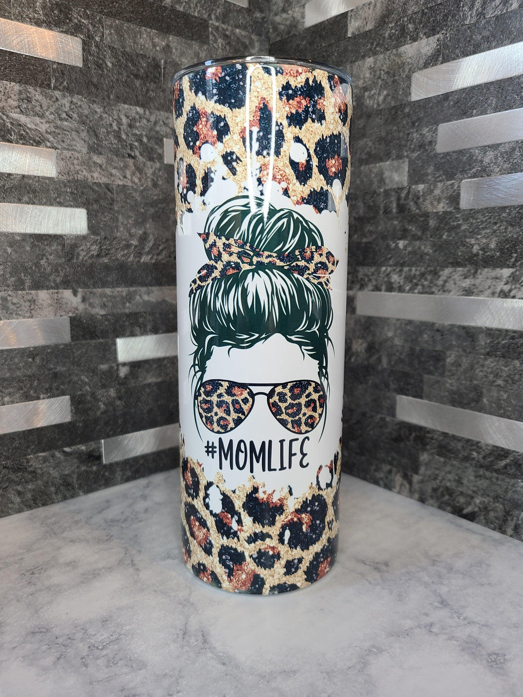 20oz MomLife Cheetah Tumbler