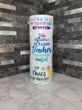 Load image into Gallery viewer, 20oz Teacher Tumbler
