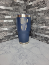 Load image into Gallery viewer, Distressed American flag 30oz Custom Tumbler
