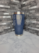 Load image into Gallery viewer, Distressed American flag 30oz Custom Tumbler
